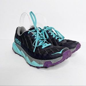 Hoka Women's Black and Purple Running Shoes